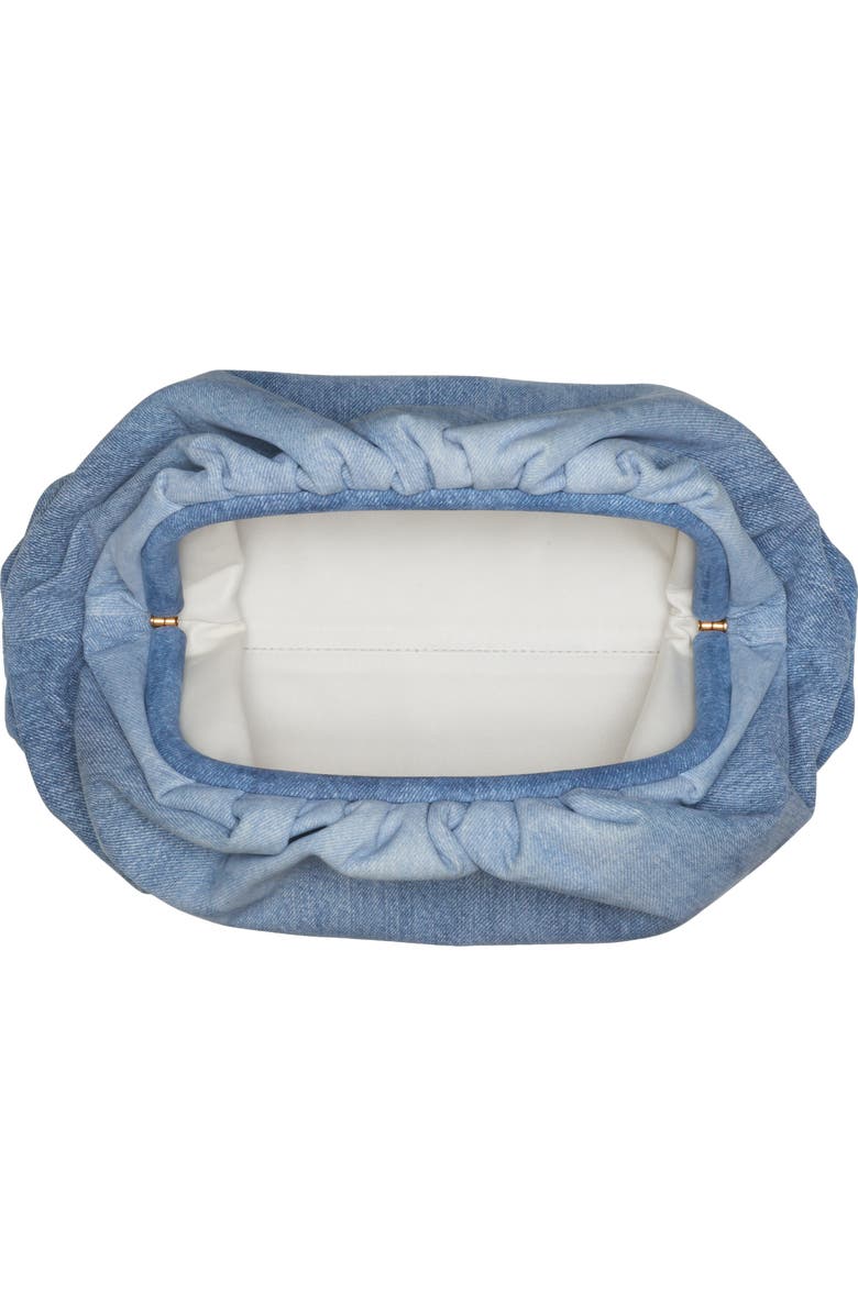 Bottega Veneta Teen Denim Printed Leather Pouch, Alternate, color,