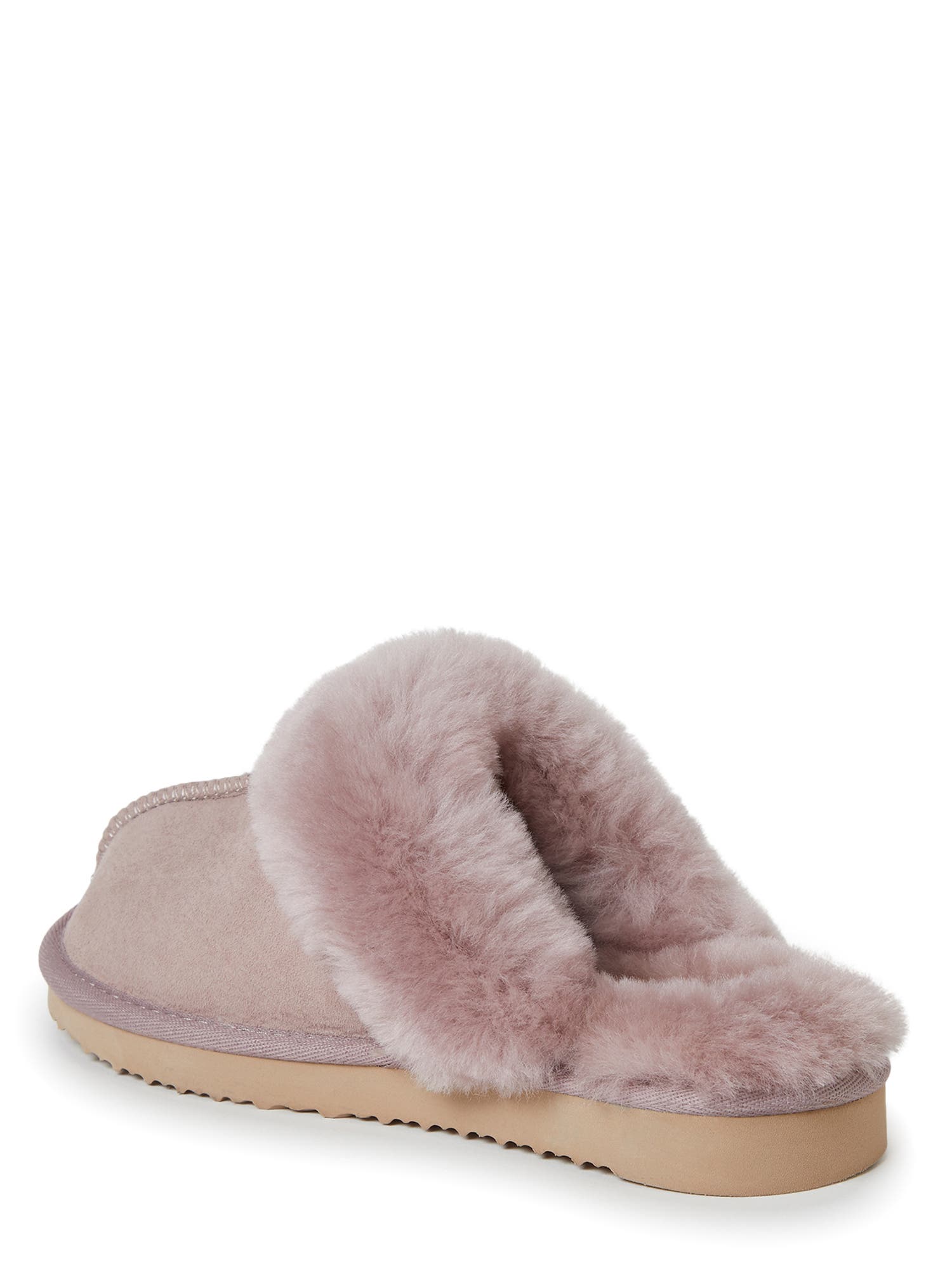 DEARFOAMS Fireside Sydney Genuine Shearling Scuff Slipper, Alternate, color, Driftwood