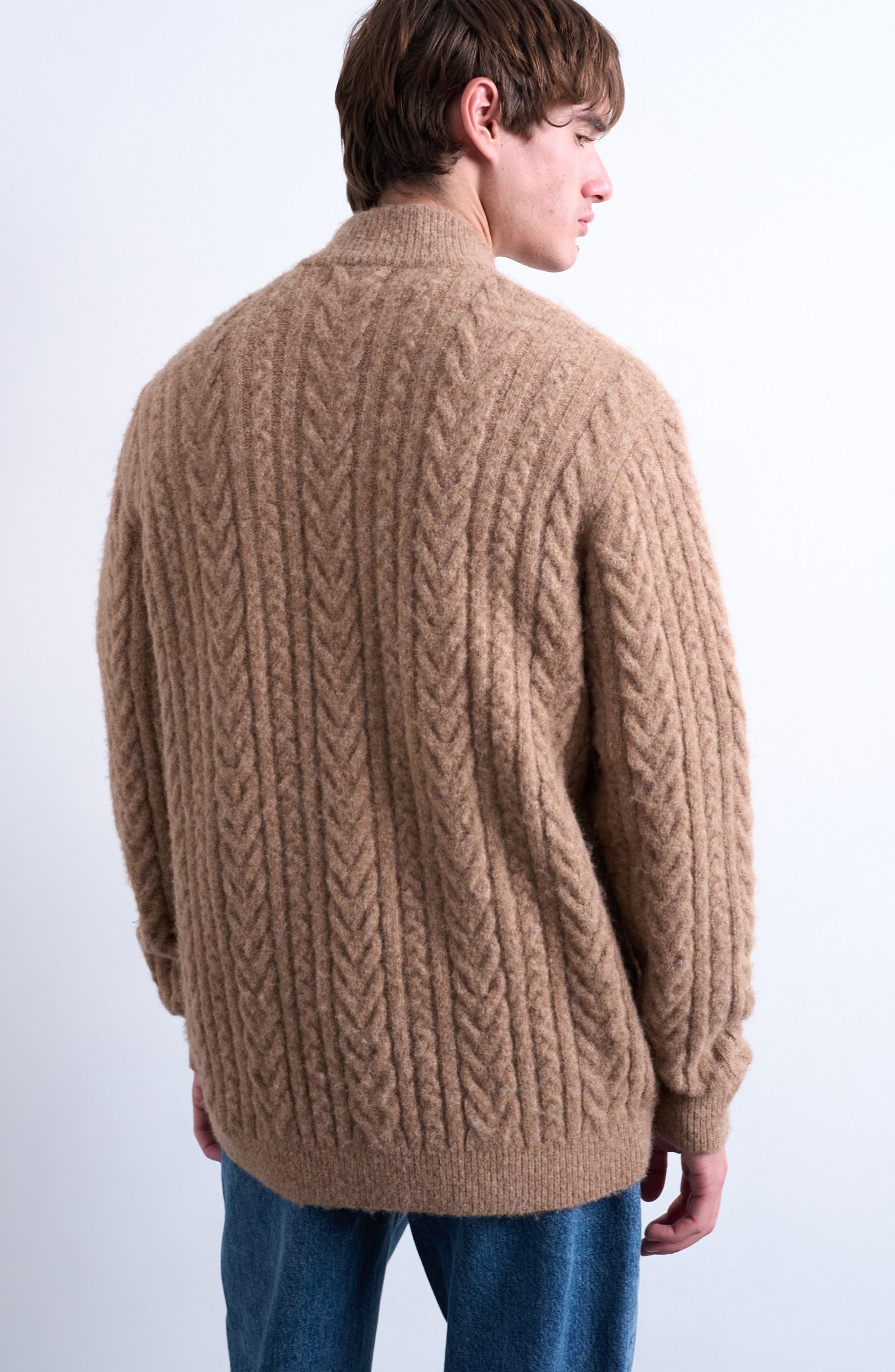 Cable Knit Zip Cardigan - image 2