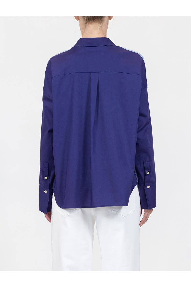 Sirene  Scarf front shirt, Alternate, color, Ocean/Navy