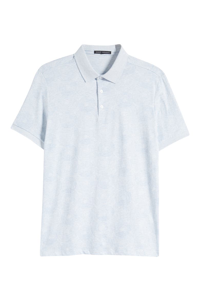 Twain Medallion Print Polo, Alternate, color, BLUE