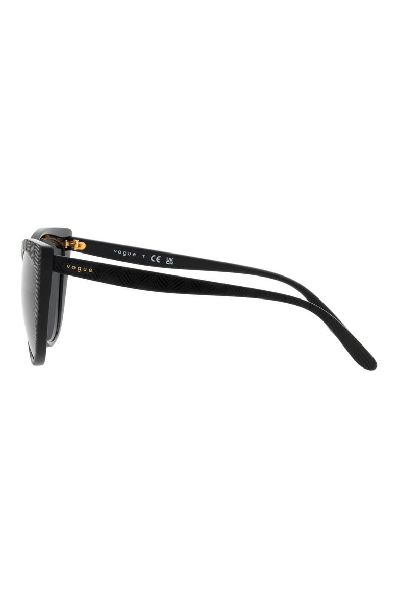57mm Cat Eye Sunglasses, Alternate, color, BLACK