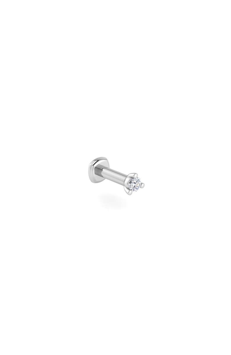 Seed2Stone You're-a-Stud Flat Back Stud, Main, color, White Gold