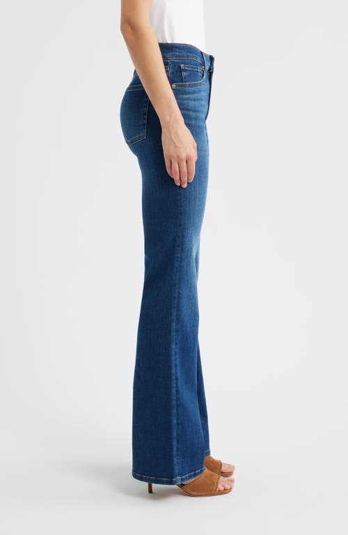 Frame The Icon High Waist Flare Jeans In Blue