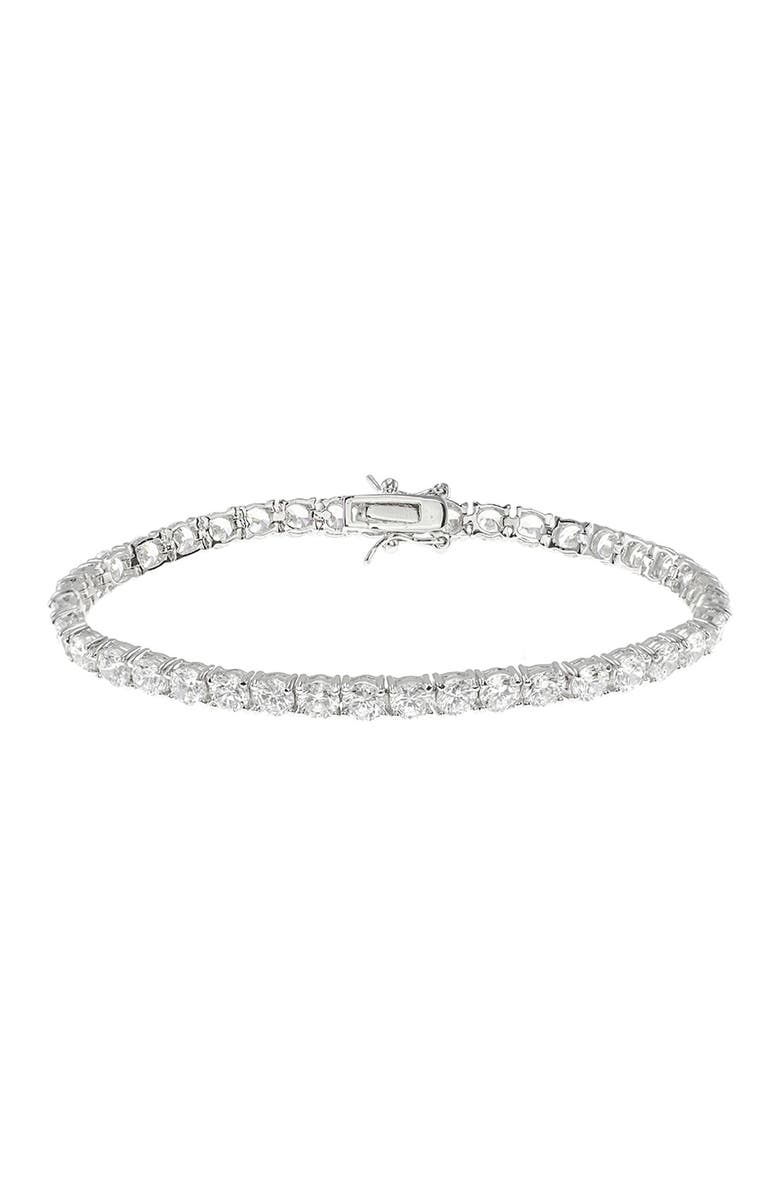 CZ by Kenneth Jay Lane Round CZ Tennis Bracelet, Main, color,