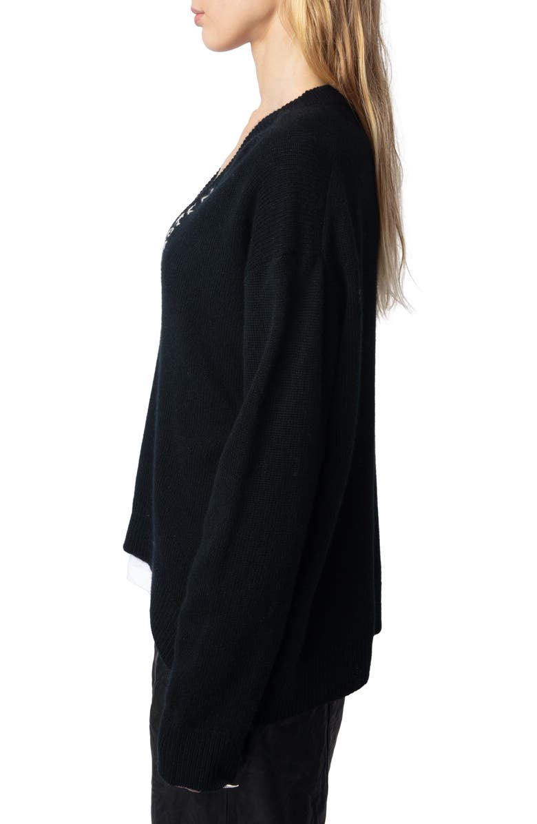 Zadig & Voltaire Miky R&R Cashmere Sweater, Alternate, color, 