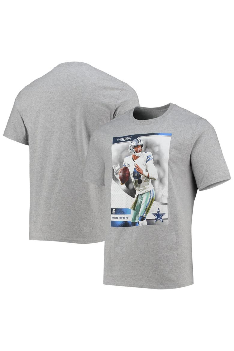Men's Dak Prescott Heathered Gray Dallas Cowboys Name & Number T-Shirt, Main, color, Heather Gray