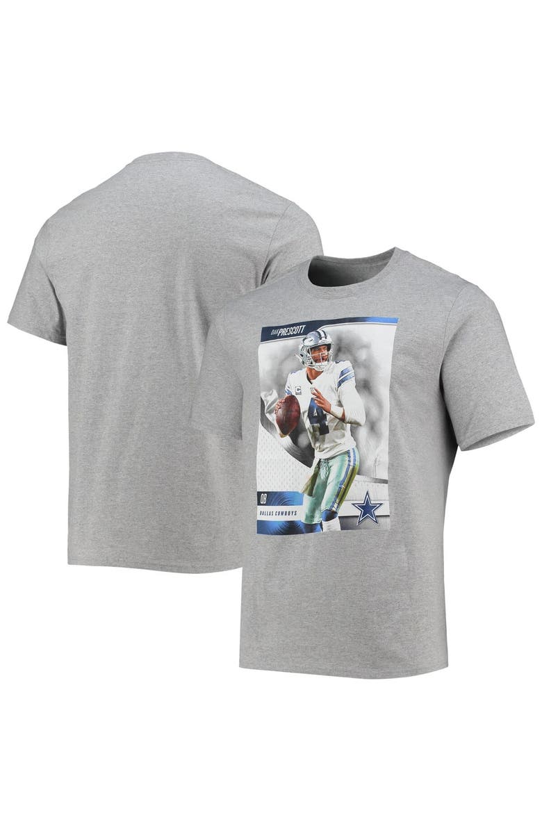 NFL Men's Dak Prescott Heathered Gray Dallas Cowboys Name & Number T-Shirt, Main, color, Heather Gray