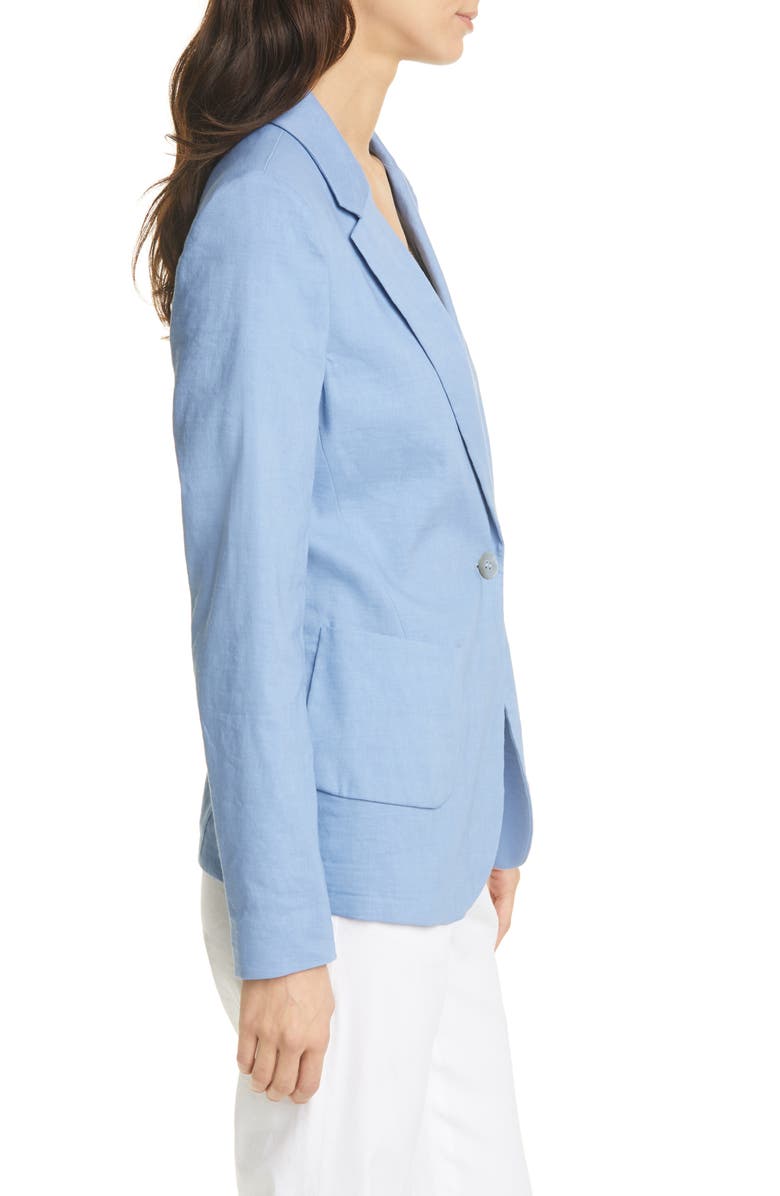 SEVENTY VENEZIA Seventy Front Button Linen Blend Jacket, Alternate, color,