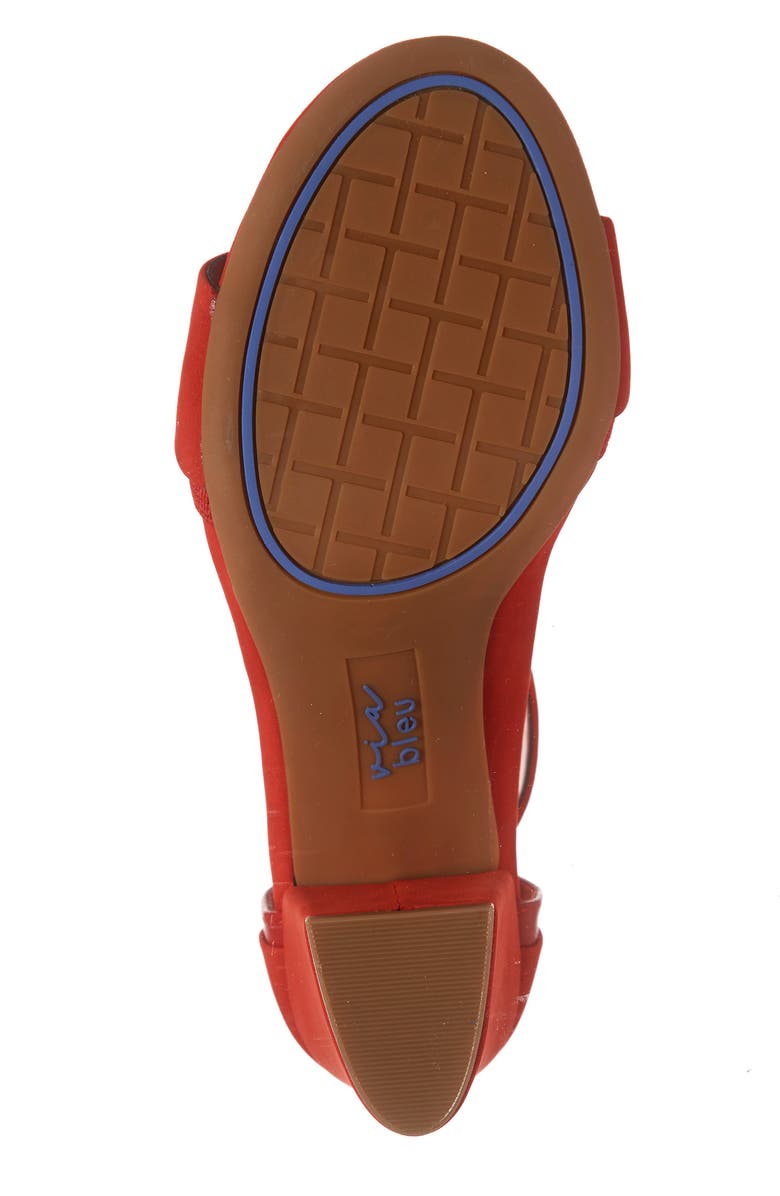 via bleu Priecilla Cuff Sandal, Alternate, color, Chili Pepper Nubuck Leather