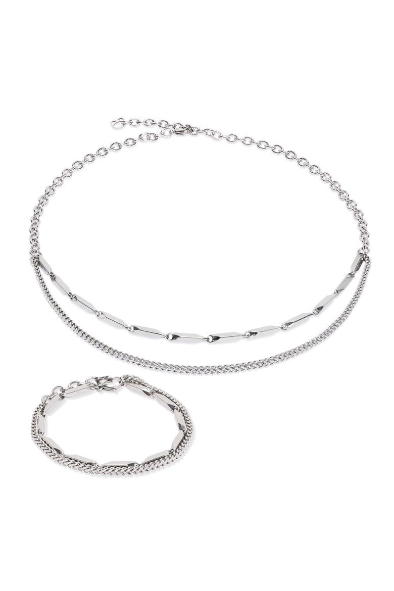 Twisted Layers Bracelet, Alternate, color, Silver
