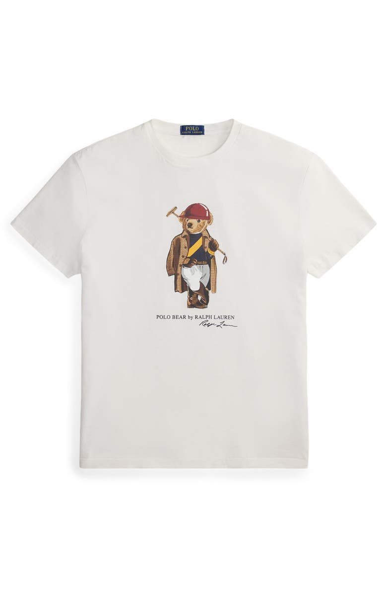 Polo Ralph Lauren Classic Fit Polo Bear Jersey Graphic T-Shirt, Alternate, color, White-Society Bear