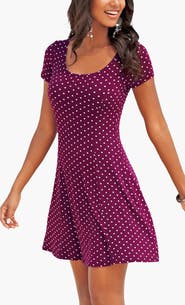 LASCANA Women's Polka Dot Print Dress