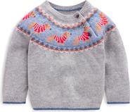 Mini Boden Kids' Intarsia Yoke Sweater