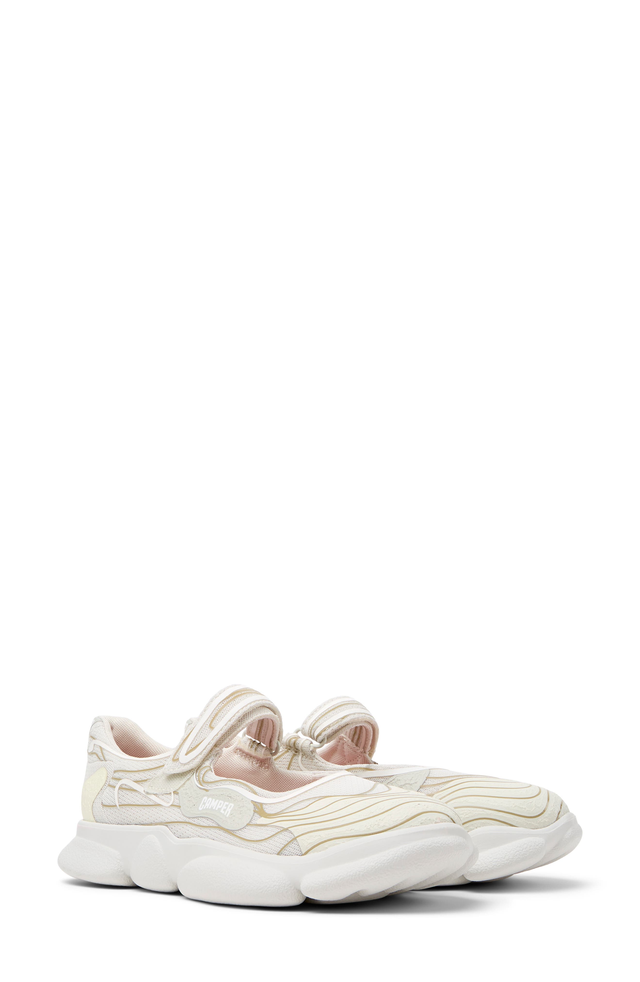 Camper Karst Mary Jane Sneaker, Main, color, White Multi