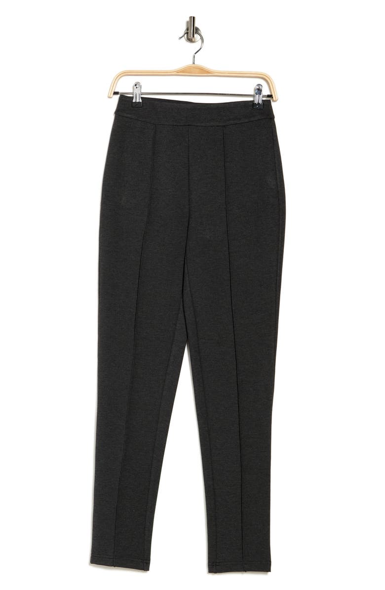 BY DESIGN Sharon Seamed Front Ponte Knit Pants, Alternate, color, Charcoal Heather