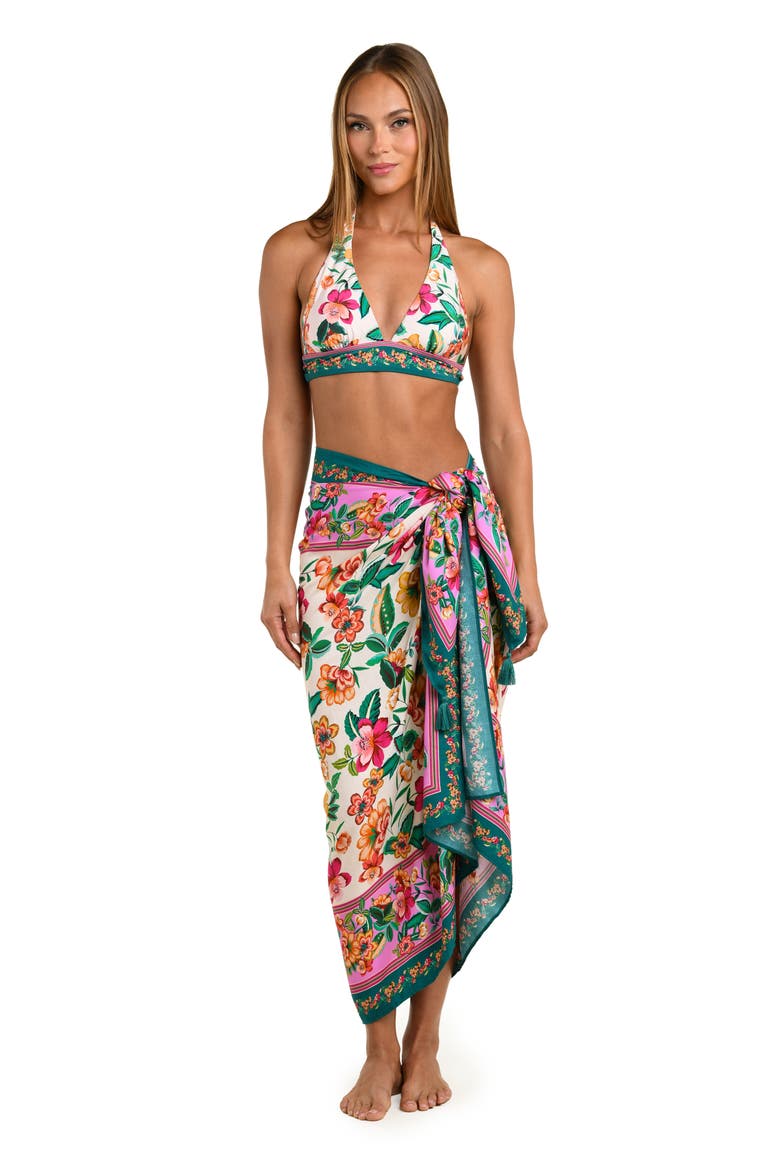 Zen Garden Cover-Up Pareo, Alternate, color, BLUE/ GREEN MULTI