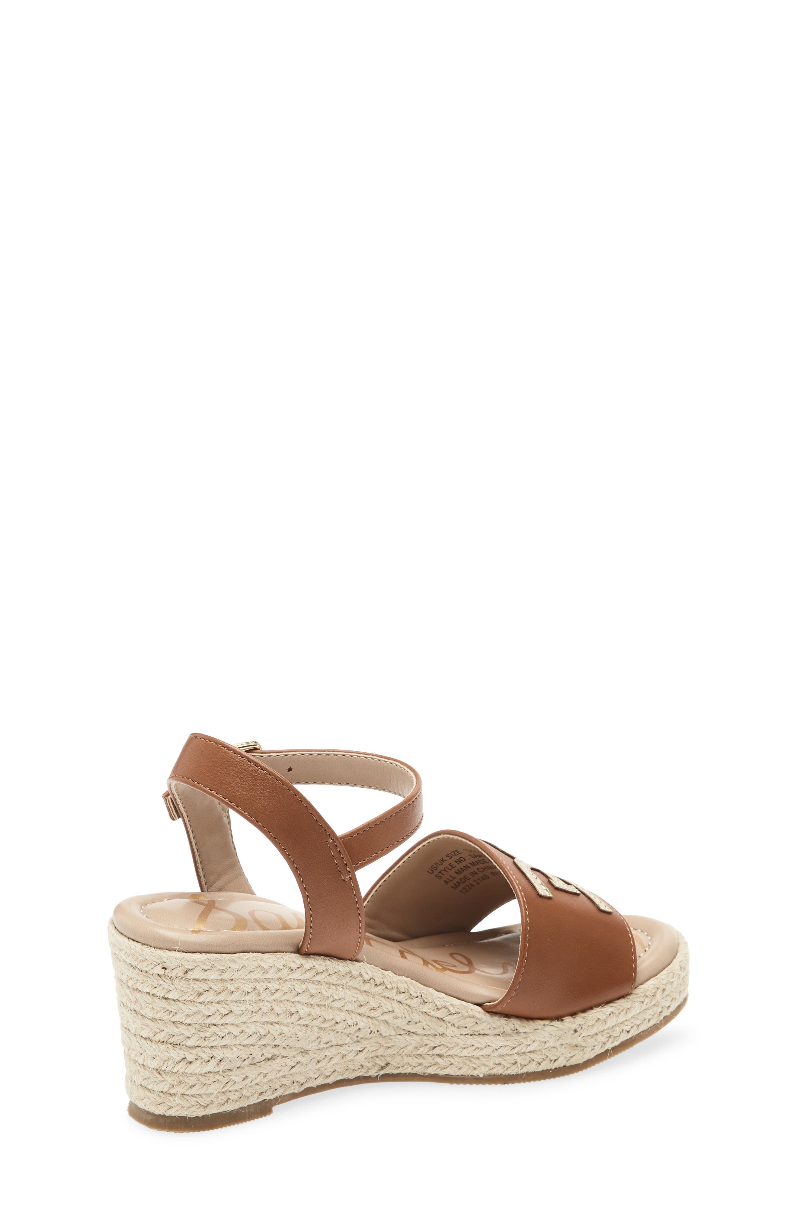 Sam Edelman Kids' Lucia Espadrille Sandal, Alternate, color, Cognac