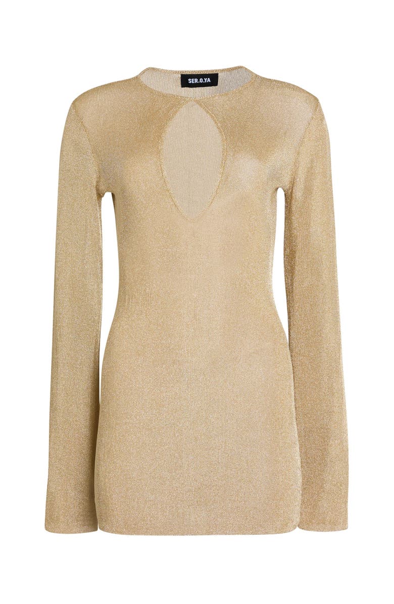 SER.O.YA Emeri Metallic Knit Mini Dress, Alternate, color, 