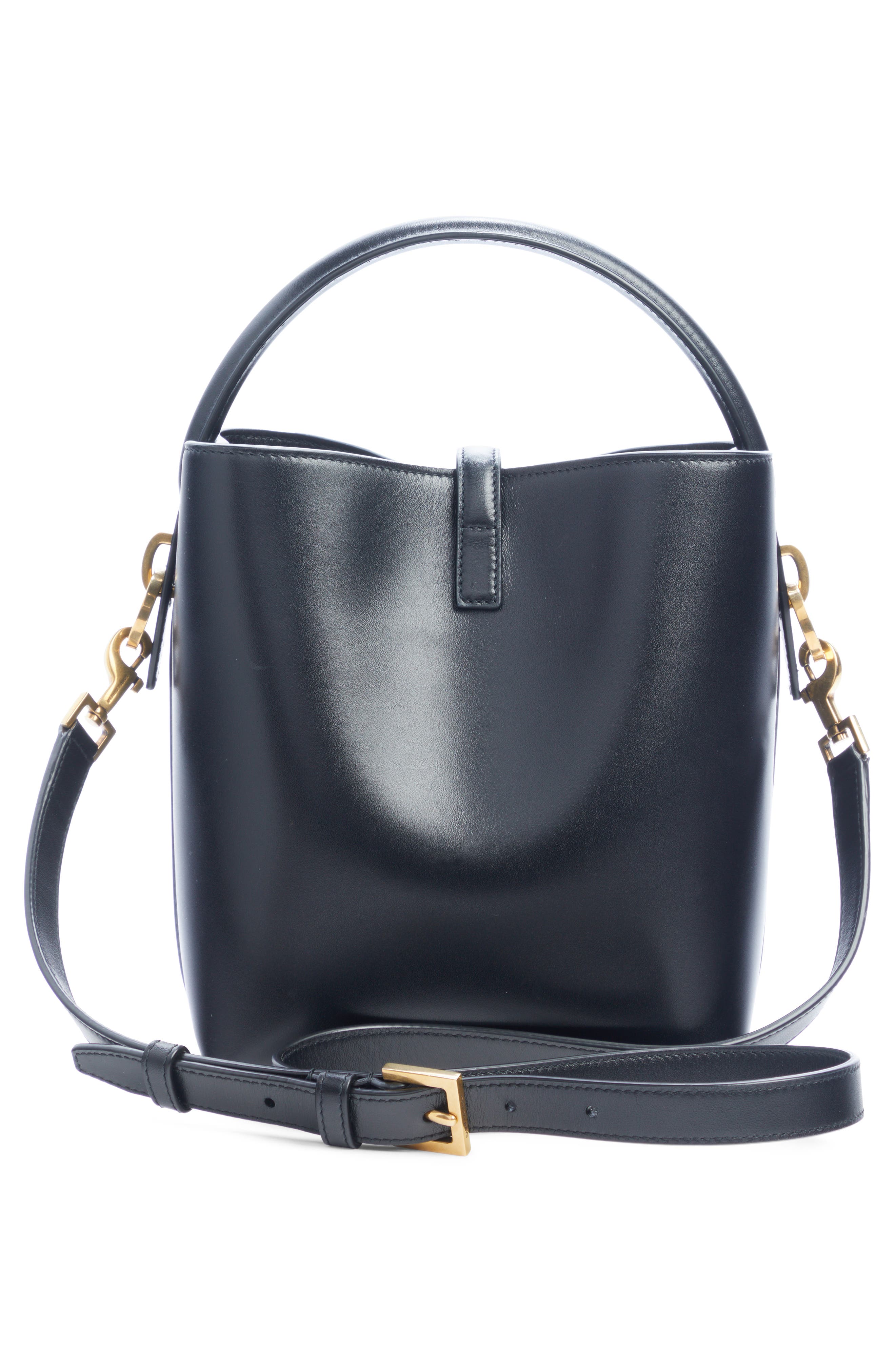 Saint Laurent Le 37 Leather Bucket Bag, Alternate, color, 