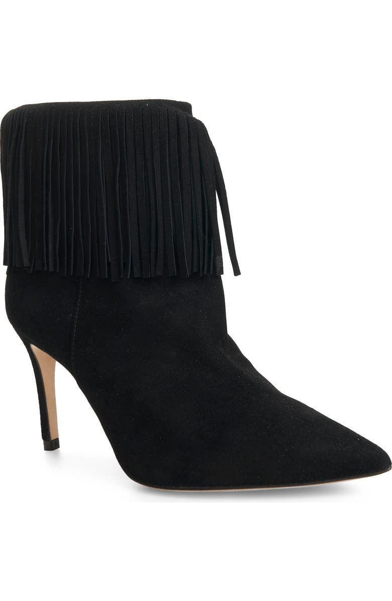 L'AGENCE Mathilde Fringe Stiletto Bootie, Main, color,