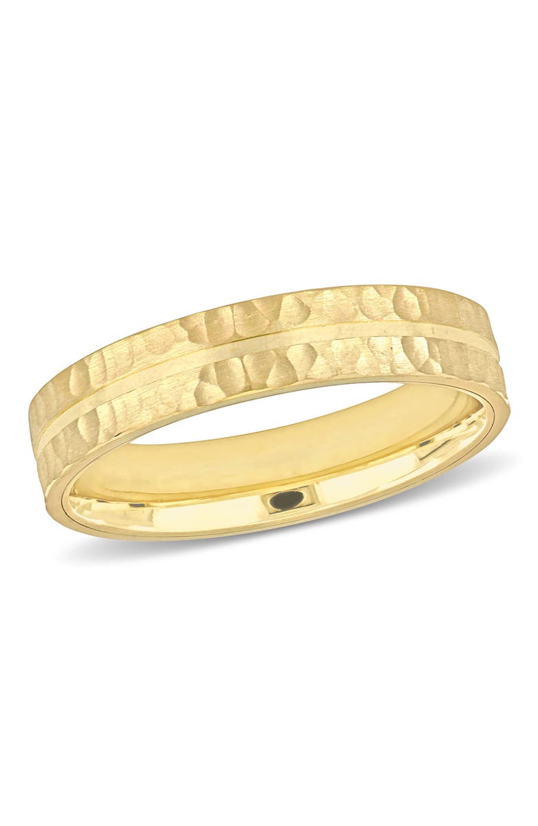 Julianna B. Men's Split Hammered Finish Wedding Band 14k, Main, color,