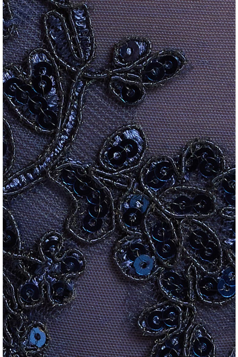 Floral Sequin High Waist Thong, Alternate, color, MIDNIGHT BLUE