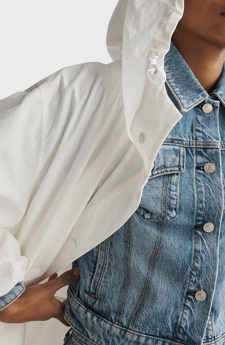 rag & bone Decker Fishtail Hem Hooded Jacket, Alternate, color, 