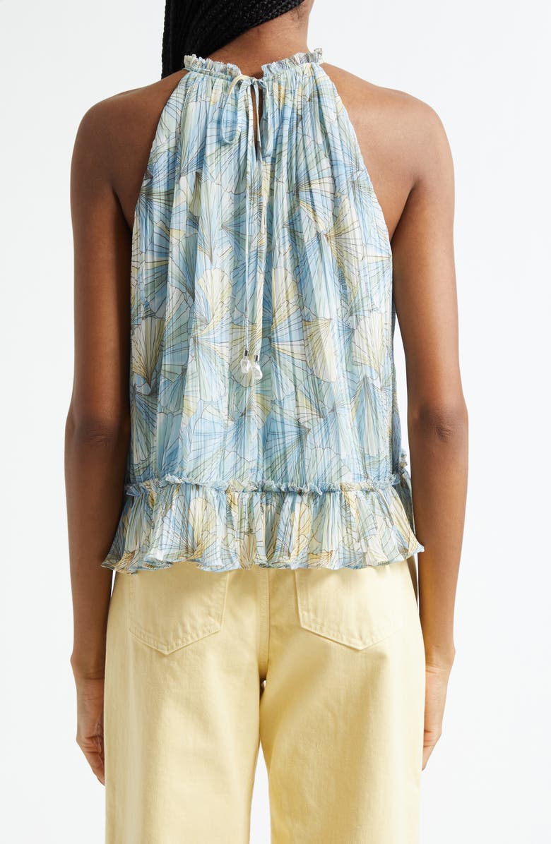 Veronica Beard Renee Floral Top, Alternate, color, Powder Blue Multi