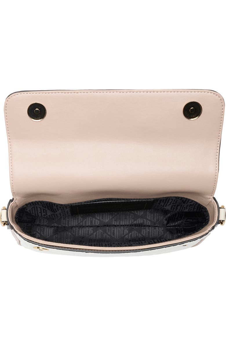 Kurt Geiger London Highgate Flap Leather Camera Bag, Alternate, color, Black/ Beige Multi