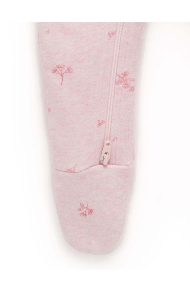Purebaby Zip Growsuit & Headband Set, Alternate, color, Pale Pink Blossom