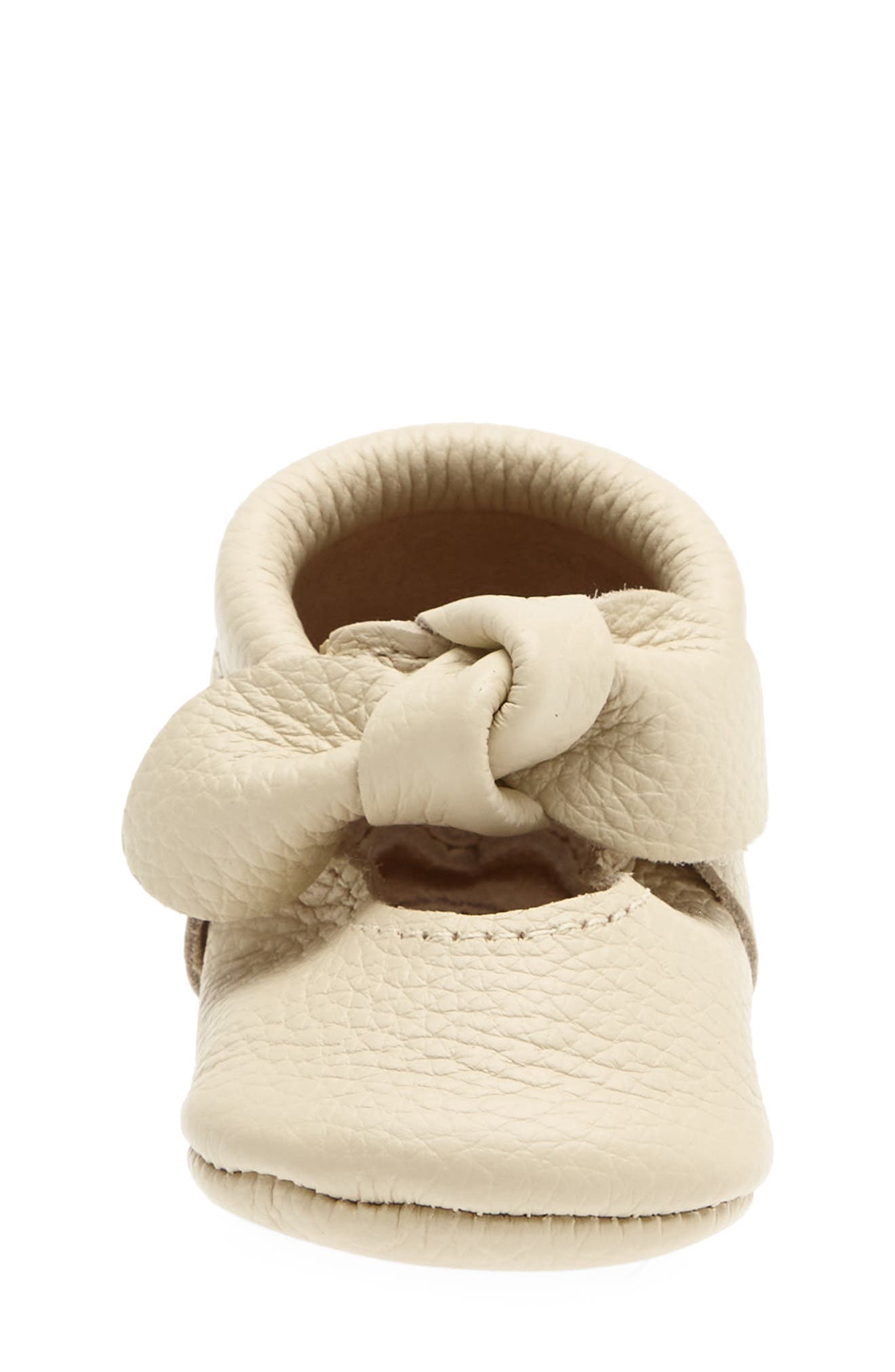 Kids' Knotted Bow Leather Mary Jane, Alternate, color, BIRCH