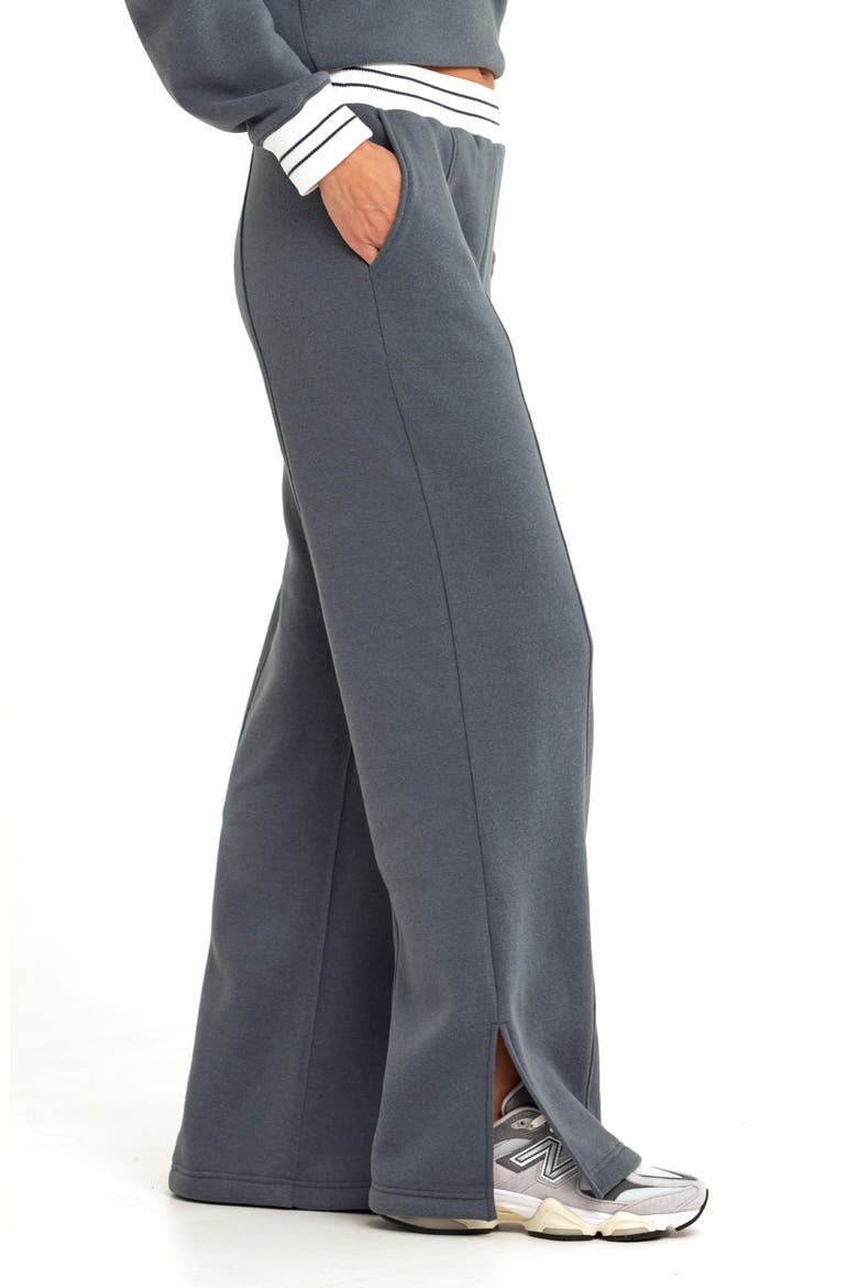 Bellona Triblend Fleece Wide Leg Pants, Alternate, color, RAINDROP / STARGAZER