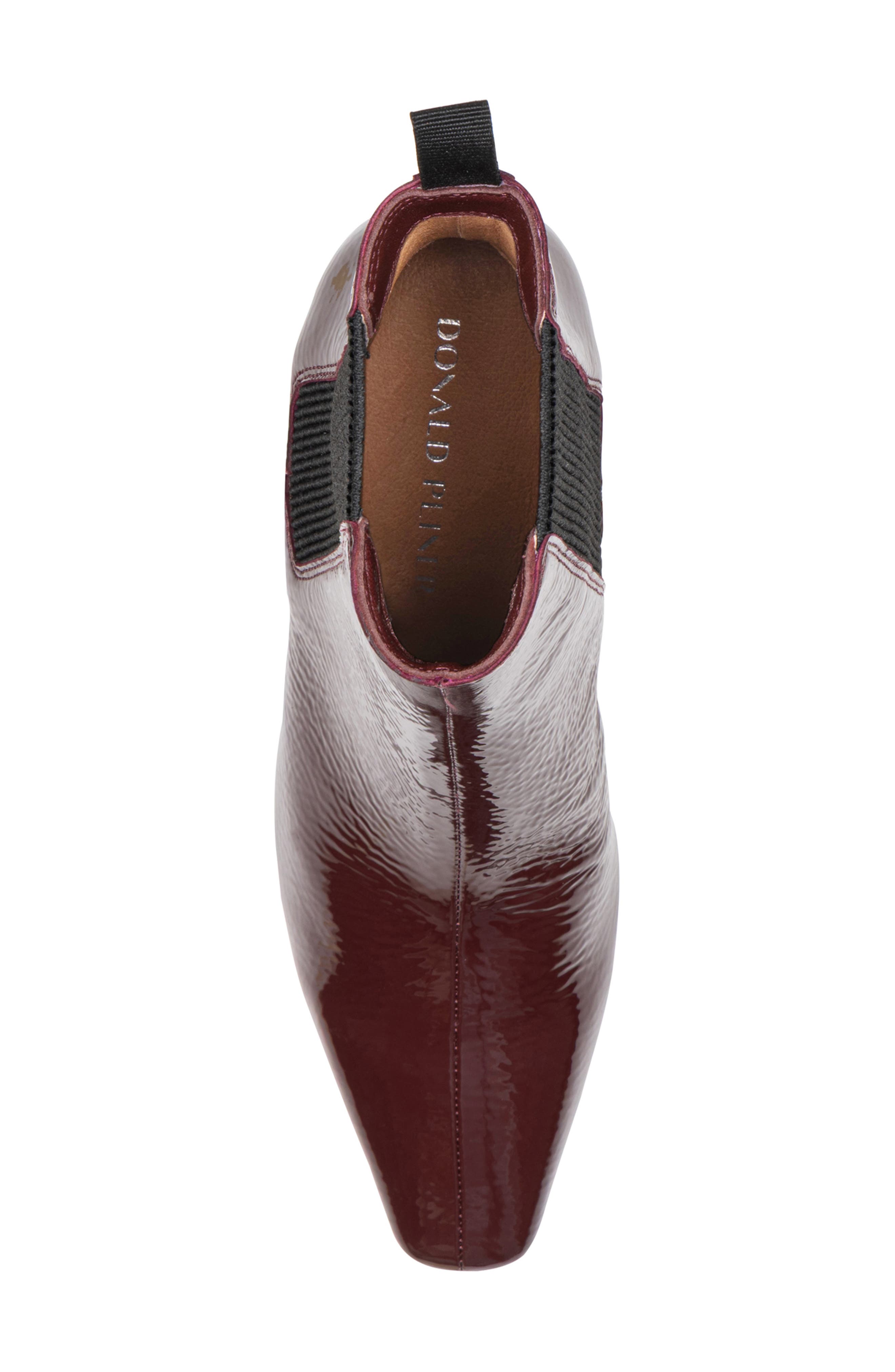 Brittnie Patent Leather Bootie, Alternate, color, BORDEAUX