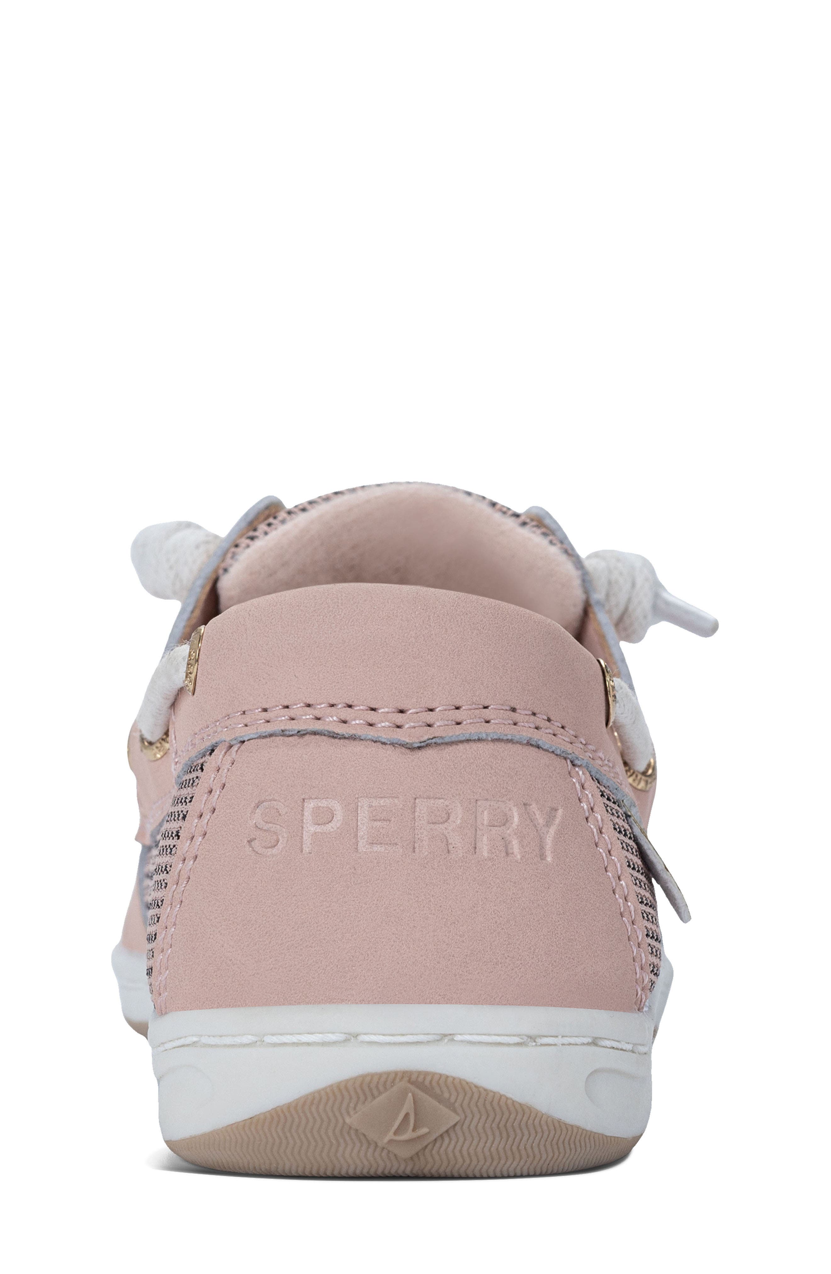 Sperry Kids' Shoresider 3-Eye Boat Shoe, Alternate, color, Cameo Rose
