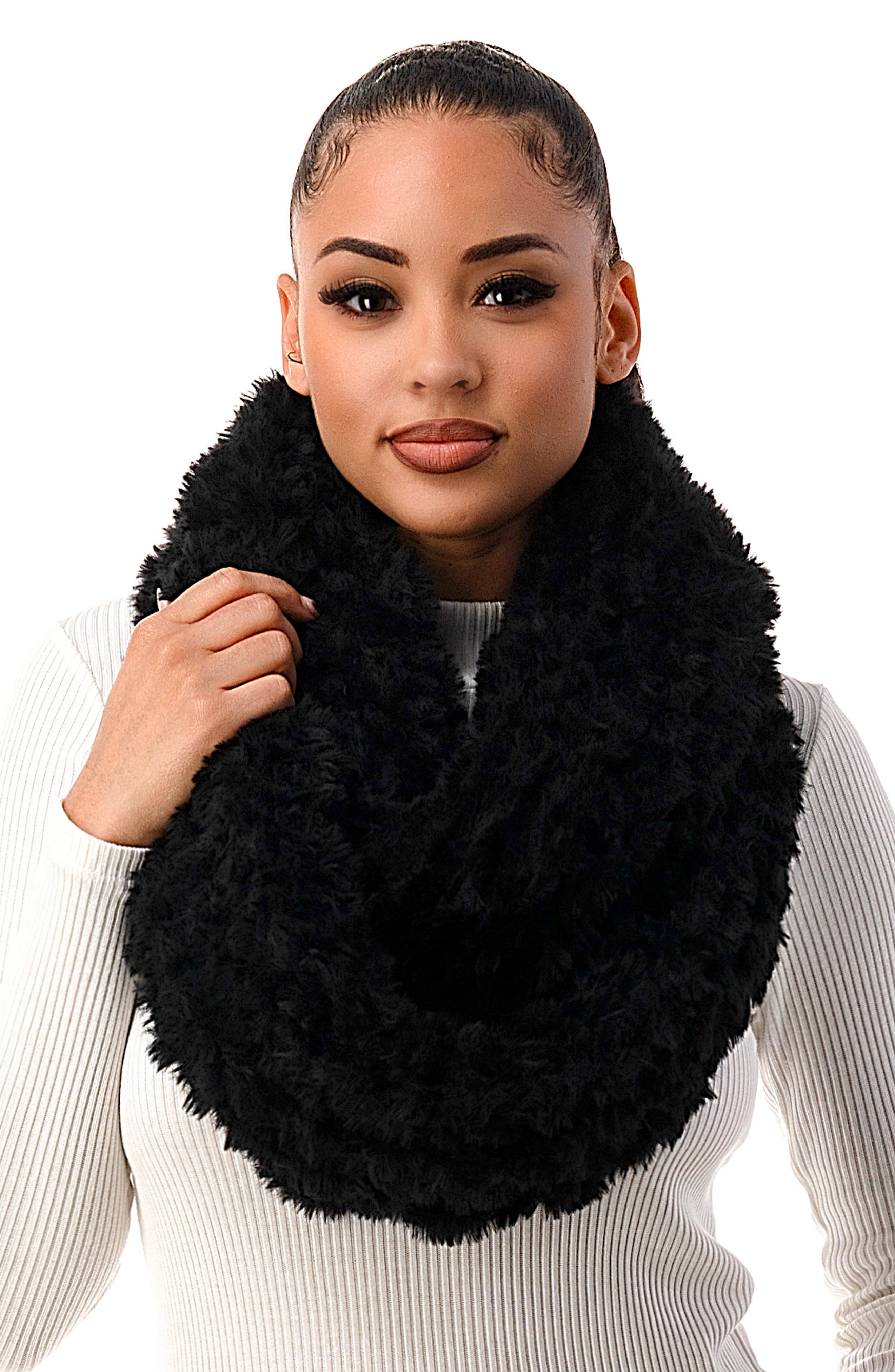 MARCUS ADLER Faux Fur Infinity Scarf