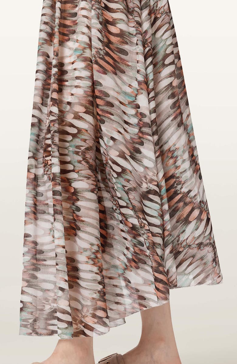 AllSaints Zenia Maxi Dress, Alternate, color, Carmel Off White