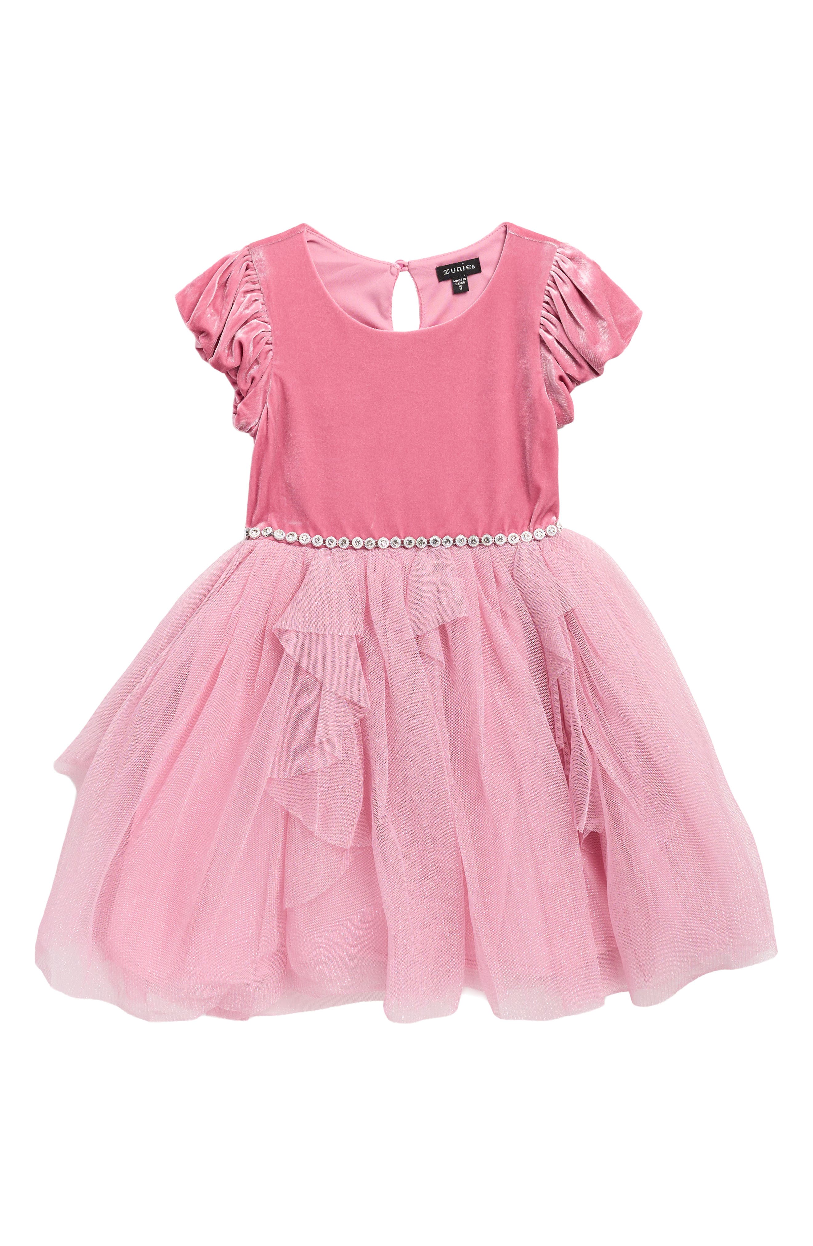 Zunie Kids' Bubble Velvet Party Dress