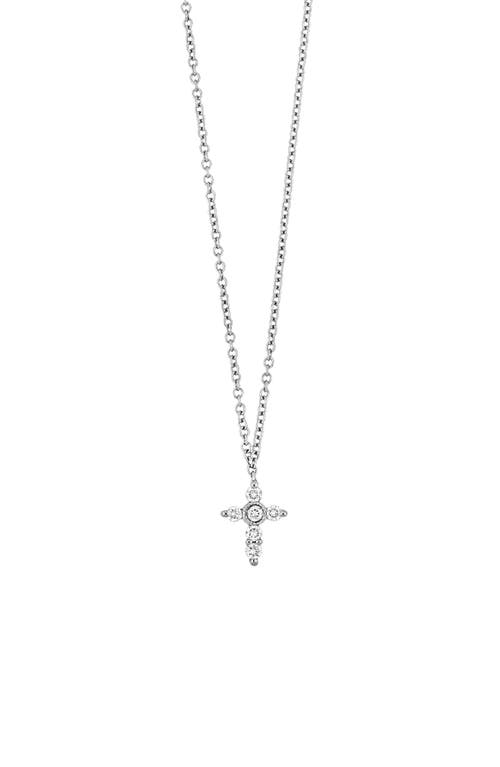 Bony Levy Diamond Cross Pendant Necklace In 18k White Gold