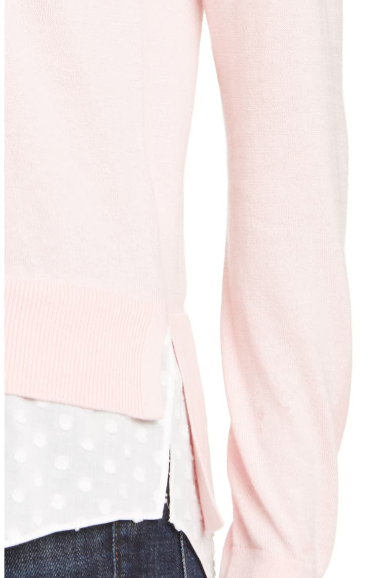 Ohlin Mixed Media Layered Sweater, Alternate, color, DUSKY-PINK
