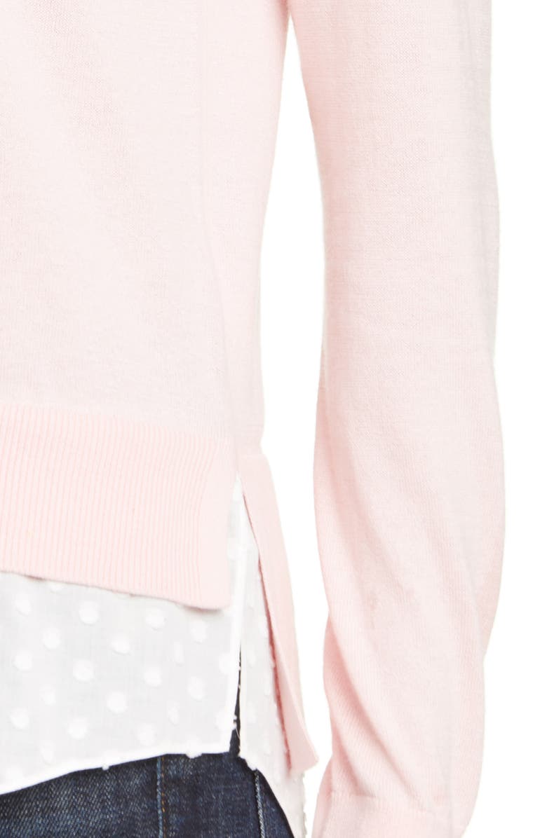 Ted Baker London Ohlin Mixed Media Layered Sweater, Alternate, color,