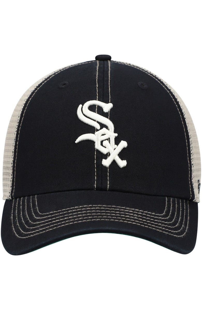 '47 Men's '47 Black Chicago White Sox Trawler Clean Up Trucker Snapback Hat, Alternate, color, Black