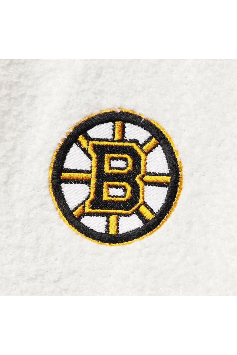 Women's Concepts Sport Cream/Charcoal Boston Bruins Granite Sherpa Pullover Sweatshirt, Alternate, color, Cream