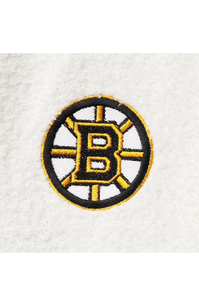 CONCEPTS SPORT Women's Concepts Sport Cream/Charcoal Boston Bruins Granite Sherpa Pullover Sweatshirt, Alternate, color, 