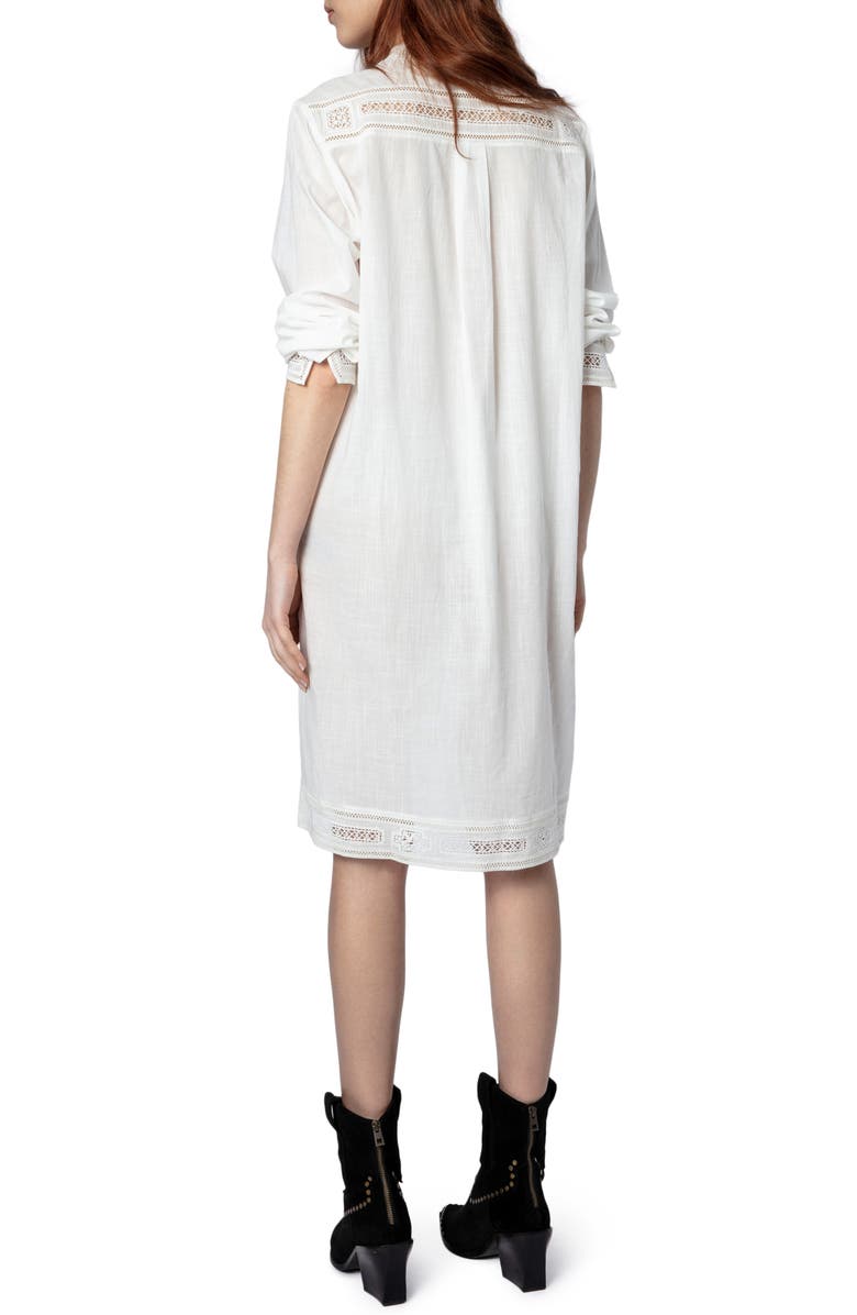 Zadig & Voltaire Redda Elbow Sleeve Dress, Alternate, color, 