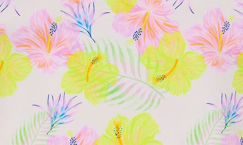 Snapper Rock Ruffle Long Sleeve Upf 50+ Two-piece Swimsuit In Multi