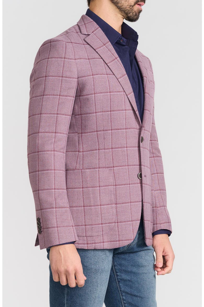 Windowpane Sport Coat, Alternate, color, LAVENDER