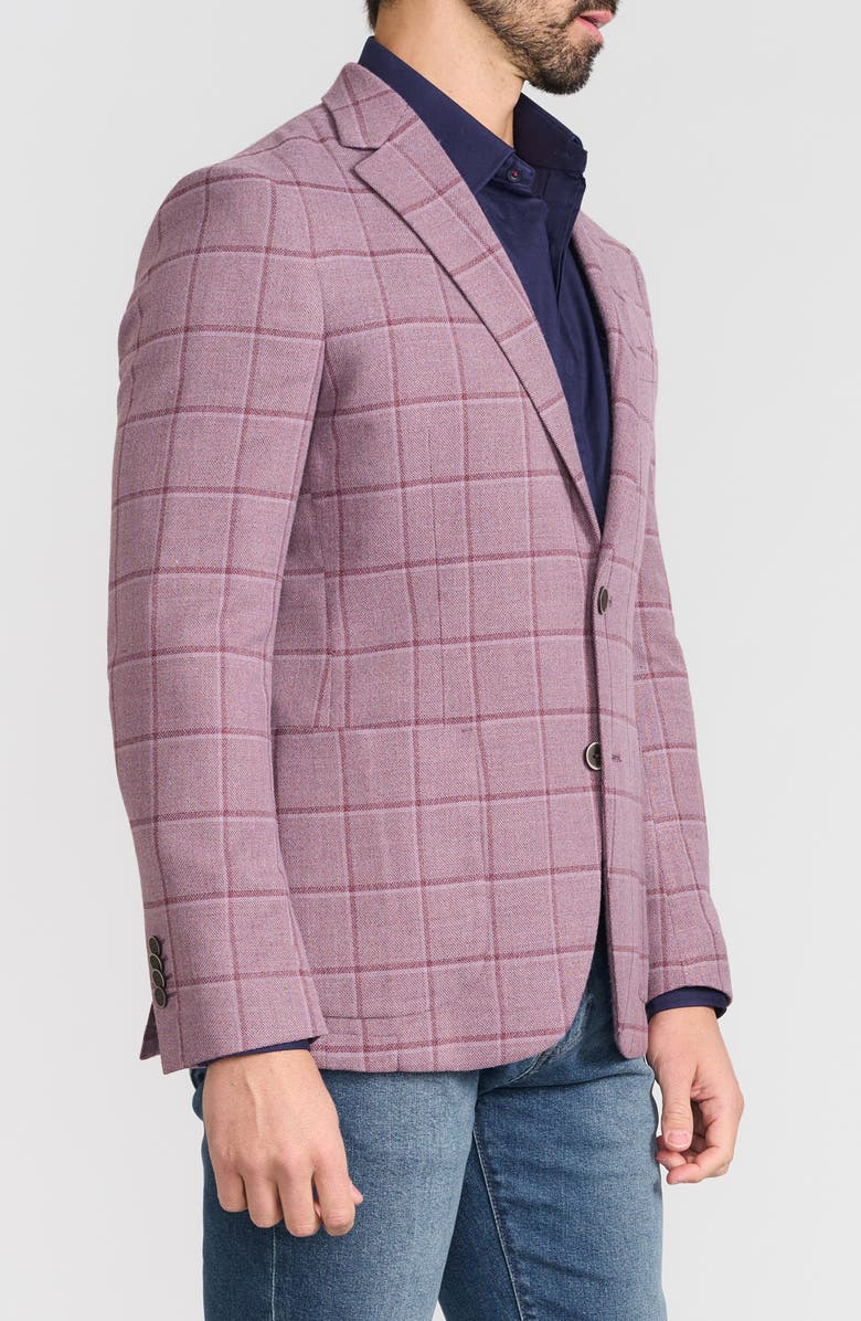 Ibiza Windowpane Sport Coat, Alternate, color, Lavender