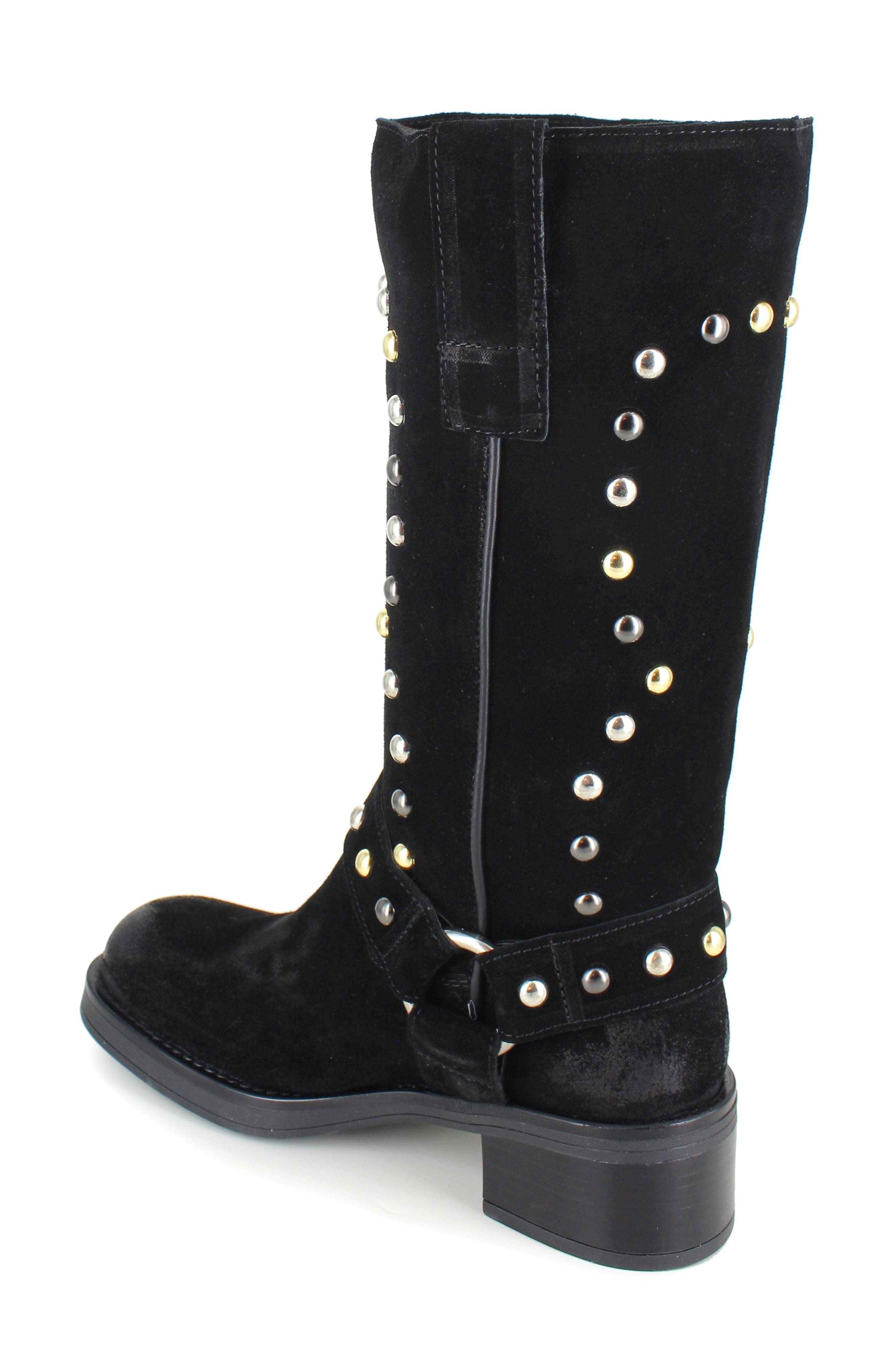 ZIGI Cinnia Studded Water Resistant Boot, Alternate, color, Black