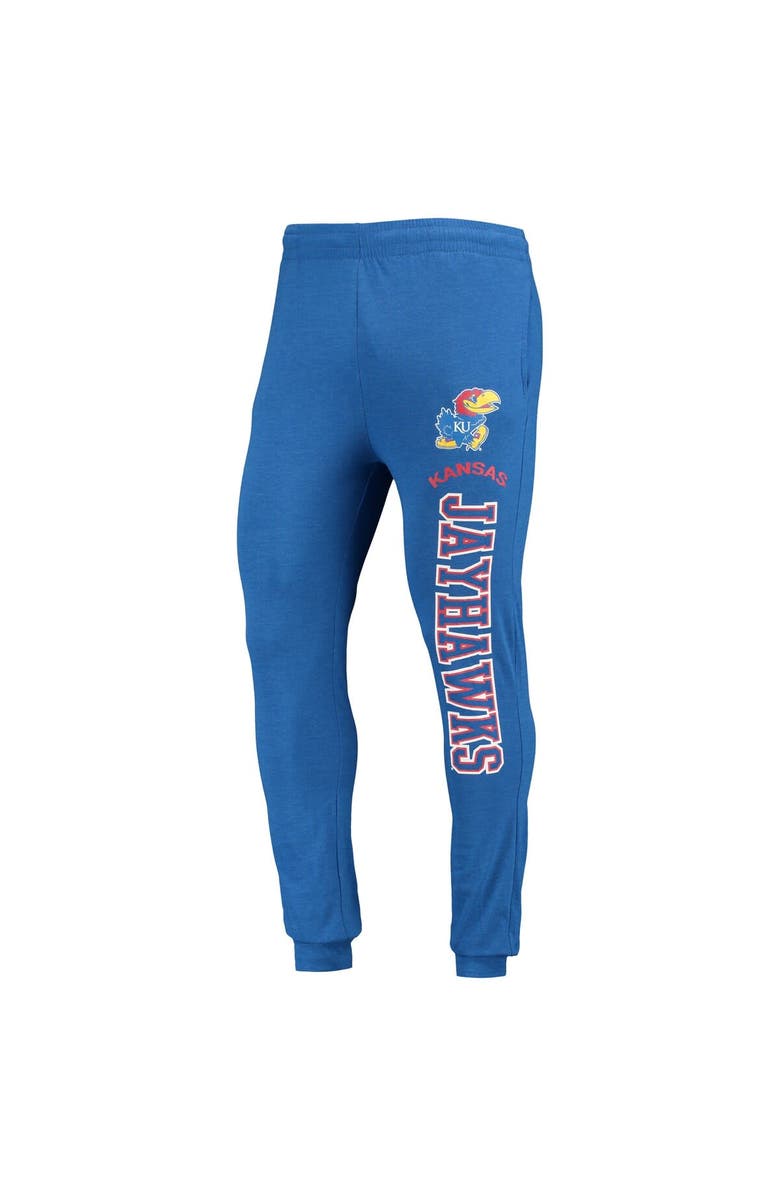 CONCEPTS SPORT Men's Concepts Sport Royal/Heather Charcoal Kansas Jayhawks Meter Long Sleeve Hoodie T-Shirt & Jogger Pajama Set, Alternate, color, Royal